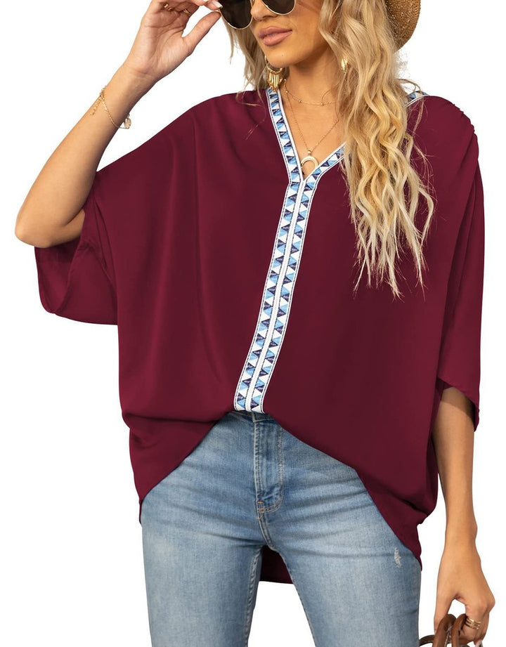 Emily | Top a tunica casual e confortevole con ricami