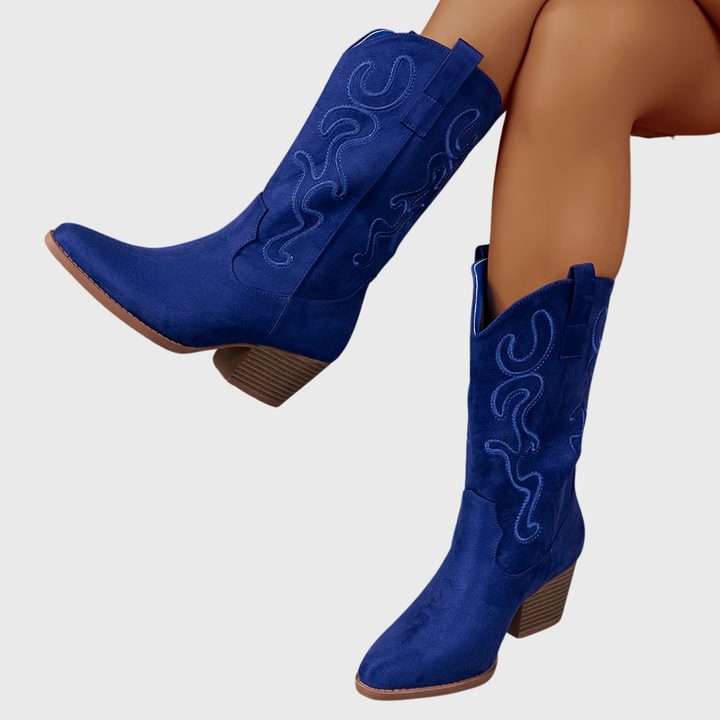 Aurelia | Comfortable And Stylish Wide Calf Cowboy Boots