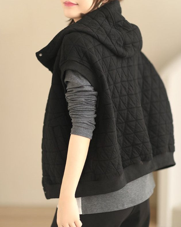 Emily | Gilet sans manches élégant et confortable à capuche, pour l'hiver