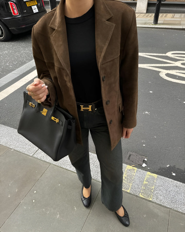 Jessika | Blazer in camoscio lussuoso e raffinato