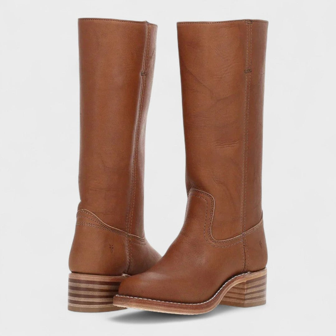 Sophia | Classic And Stylish Western Leather Knee High Boots