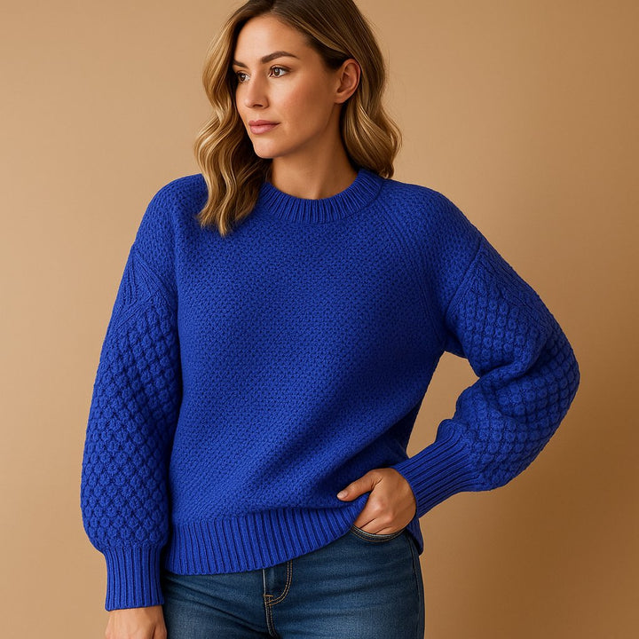 Eleanor | Cozy And Stylish Cable-Knit Sleeve Sweater