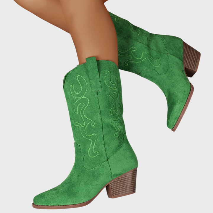 Aurelia | Comfortable And Stylish Wide Calf Cowboy Boots