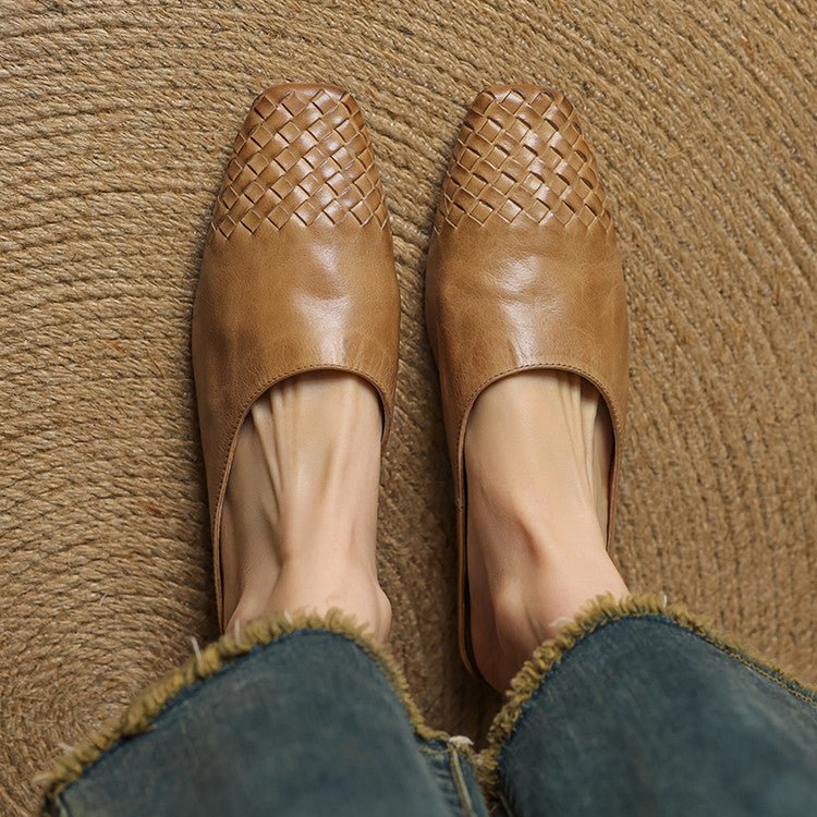 Grace | Mule eleganti e senza tempo in vera pelle intrecciata