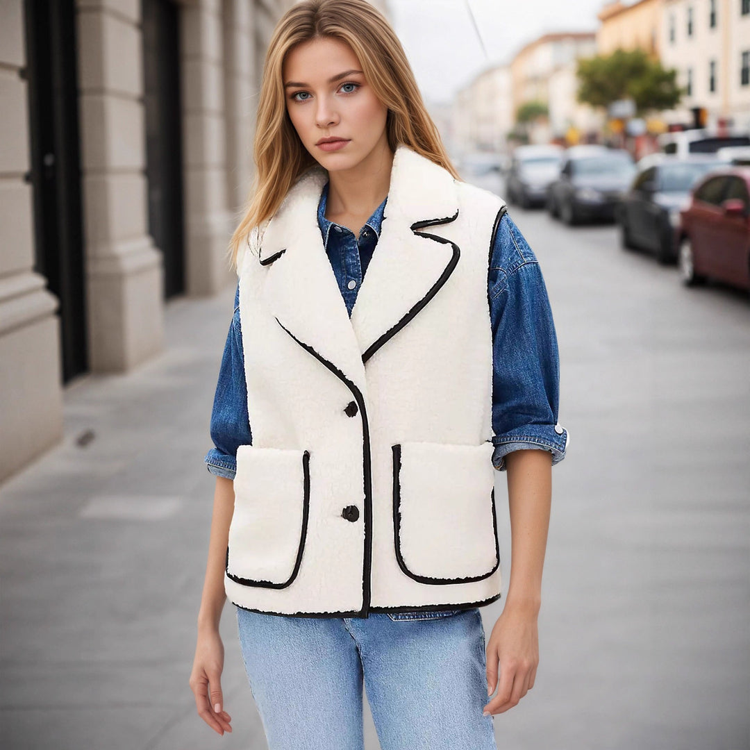 Emma | Gilet sans manches élégant et douillet en bouclé