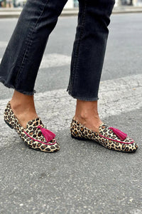 Sarah | Lightweight and Flexible Women's Printed Fringe Loafers