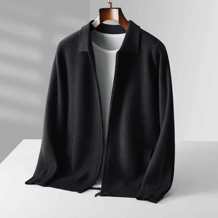 Victor | Cardigan en maille moderne et confortable à fermeture éclair intégrale