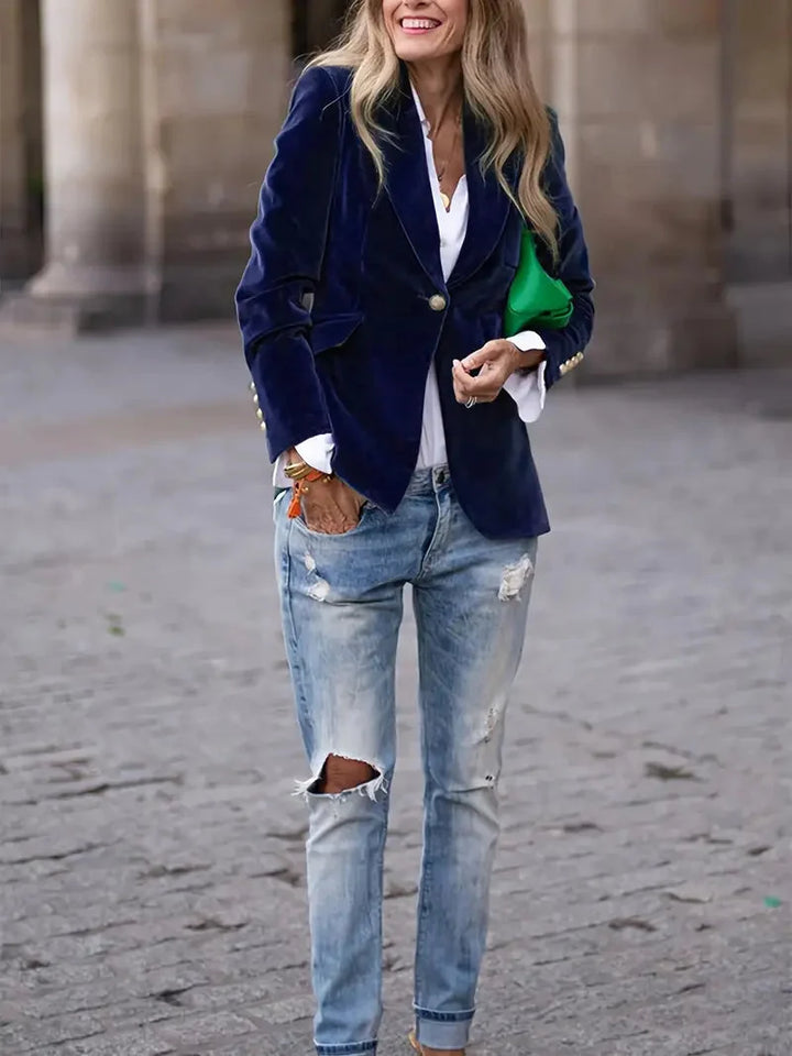 Sophia | Comfortable And Luxurious Women's Velvet Blazer