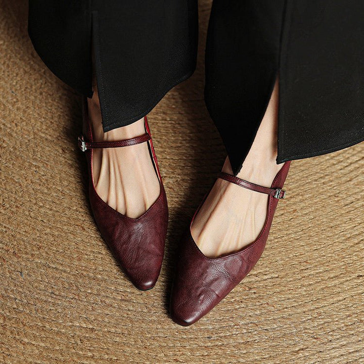 Valentina | Mules raffinées et sophistiquées en cuir à bout pointu