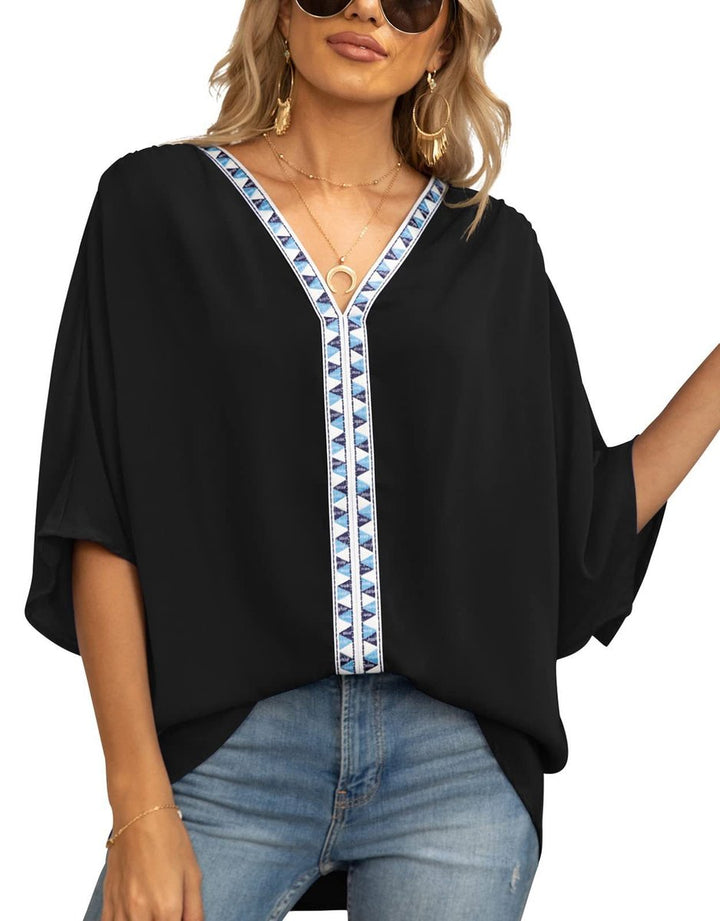 Emily | Top a tunica casual e confortevole con ricami