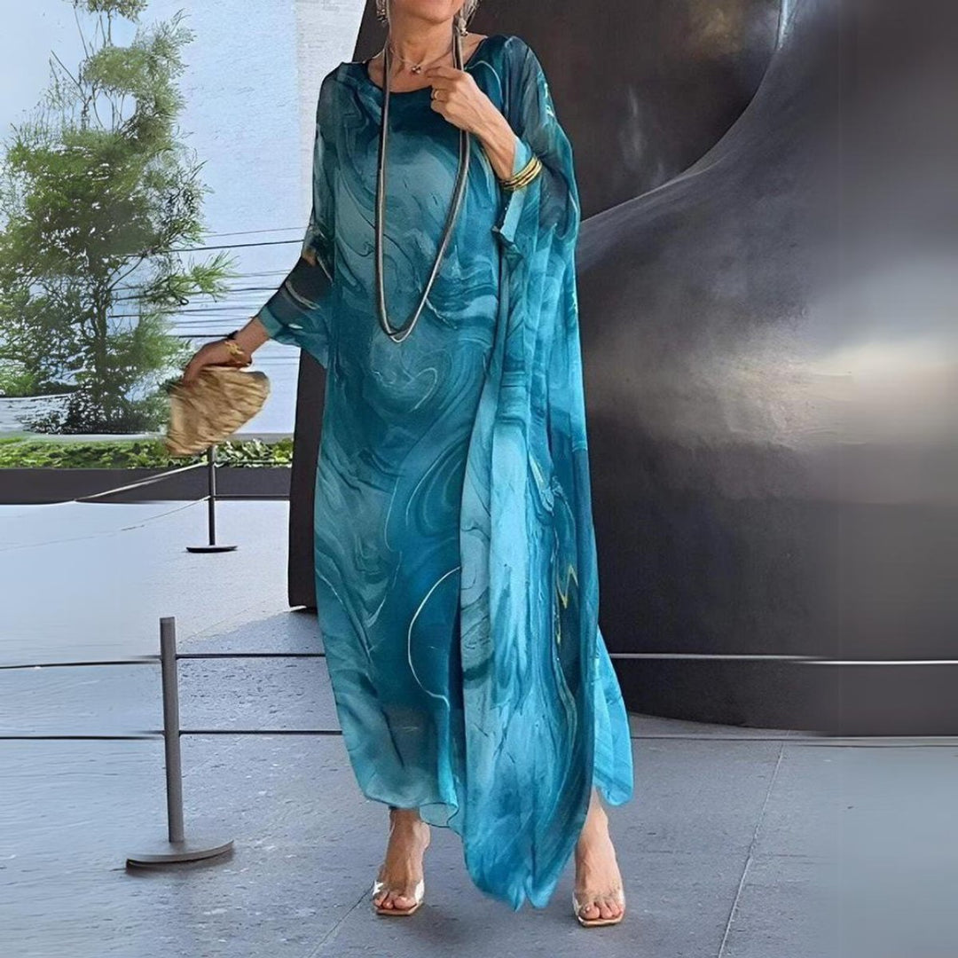 Emily | Elegant And Flowing Long-Sleeved Maxi Dress