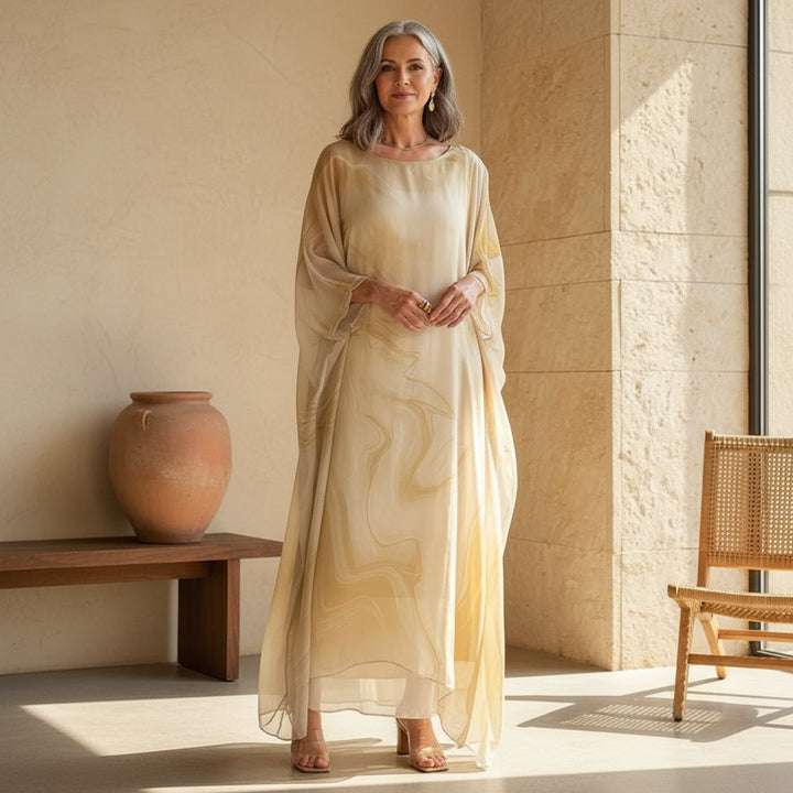 Emily | Elegant And Flowing Long-Sleeved Maxi Dress