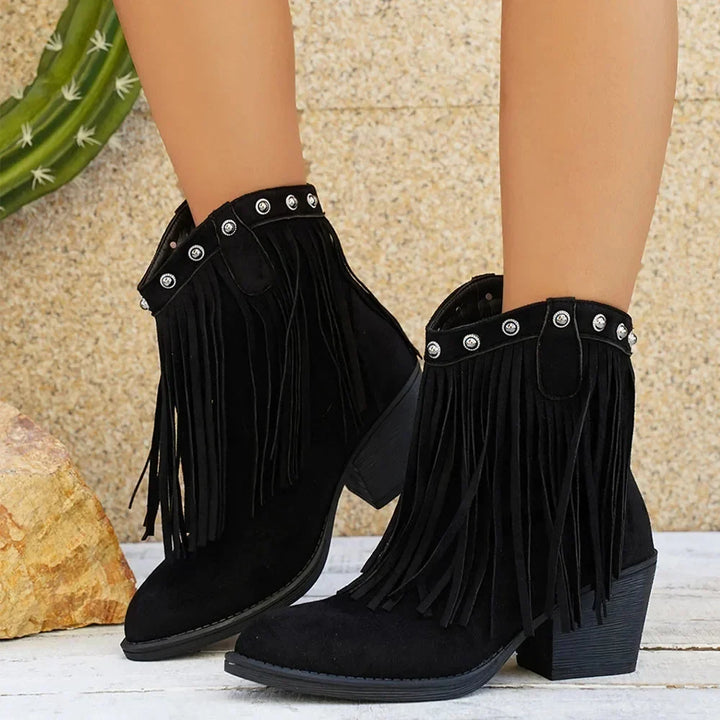 Grace | Bottes de cowboy western chic à franges