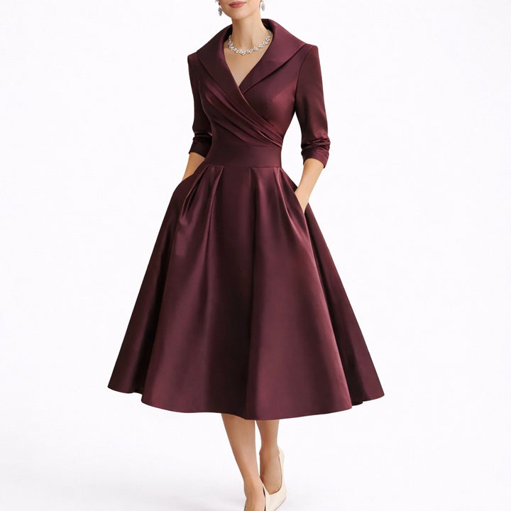 Madison | Elegant And Versatile Fall Wedding A-Line Midi Dress