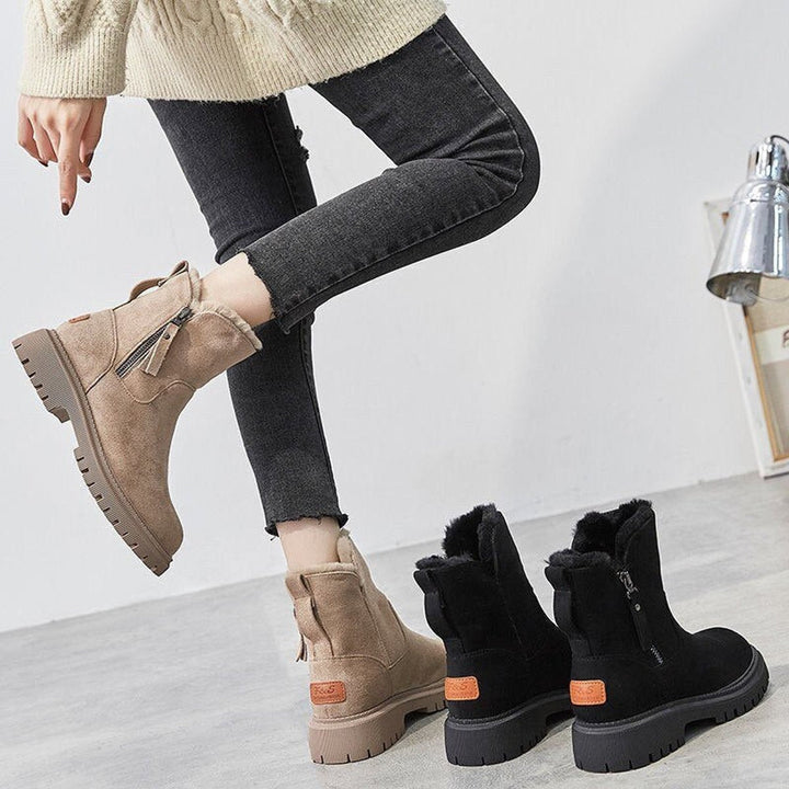 Nova | Chic and Cozy  Slip-On Winter Ankle Boots