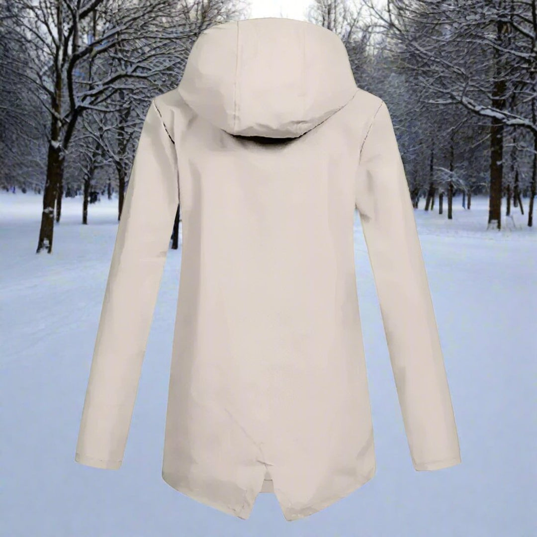 Nora | Leichte und stilvolle wasserdichte Regenjacke mit Kapuze