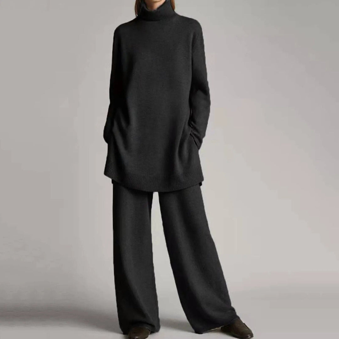 Eleanor | Ensemble deux pièces douillet et confortable en maille à col roulé