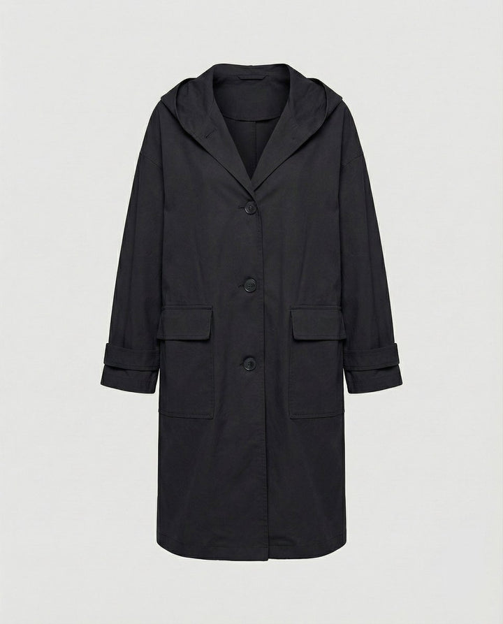Clara | Elegante wasserdichte Longline-Jacke mit Kapuze