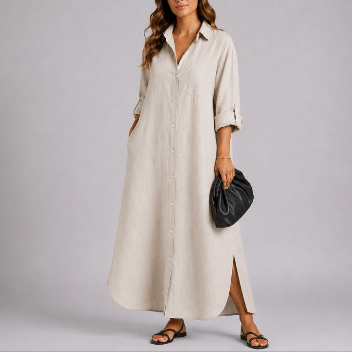 Lily | Relaxed And Elegant Fall Wedding Linen Maxi Dress