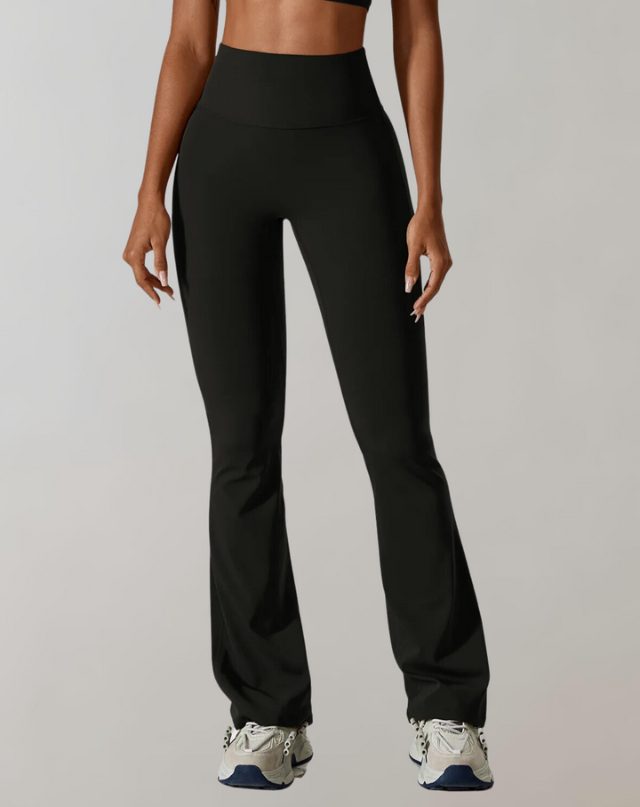 Olivia | Sportliche und elegante Yogahose mit hohem Bund und weitem Bein