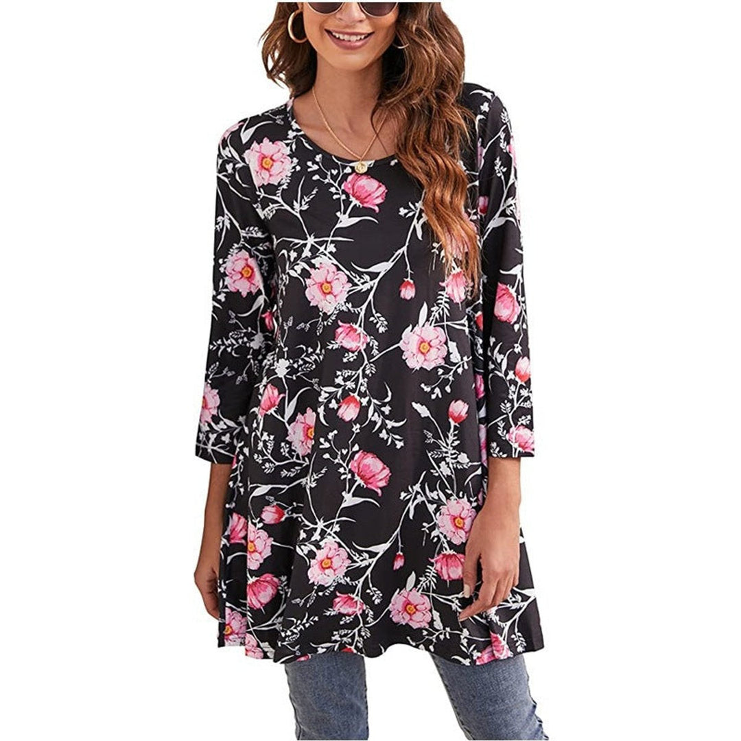 Elise | Leichtes A-Linien-Tunikashirt mit Mandala-Print