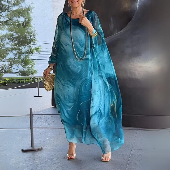 Emily | Elegant And Flowing Long-Sleeved Maxi Dress