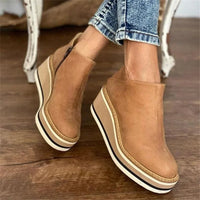 Ruby | Retro Platform Wedge Ankle Boots