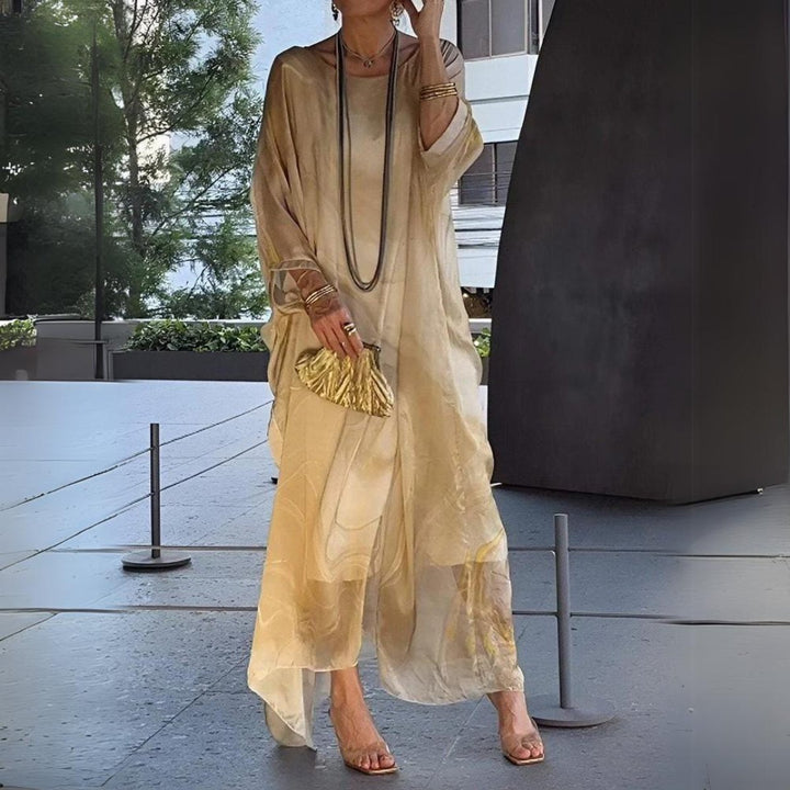 Emily | Elegant And Flowing Long-Sleeved Maxi Dress