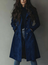 Olivia | Eleganter langer zweireihiger Trenchcoat