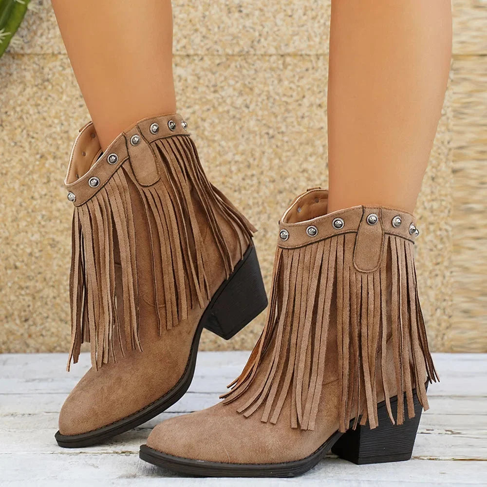 Grace | Bottes de cowboy western chic à franges