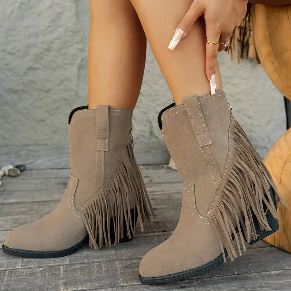 Grace | Bottes de cowboy western chic à franges