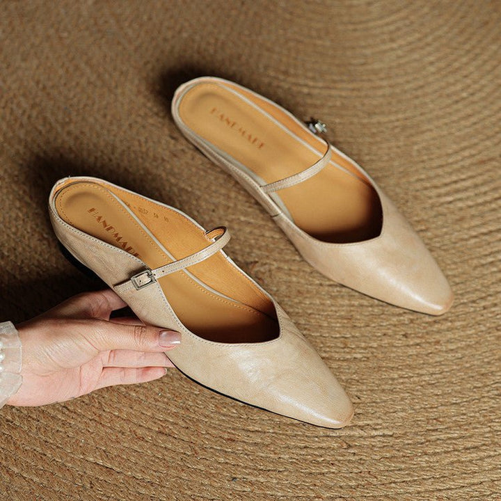 Valentina | Mules raffinées et sophistiquées en cuir à bout pointu