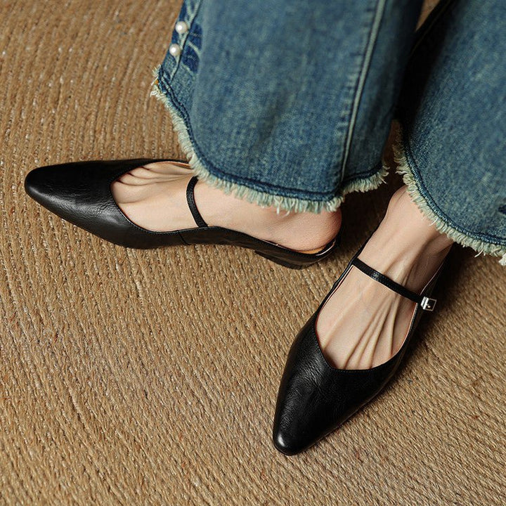Valentina | Mules raffinées et sophistiquées en cuir à bout pointu