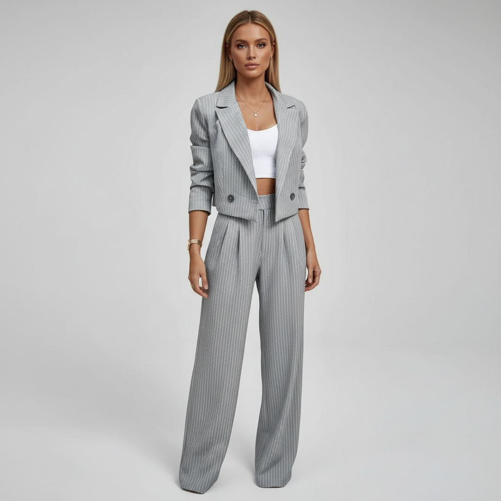 Nova | Elegant And Stylish Women's Striped Blazer Set