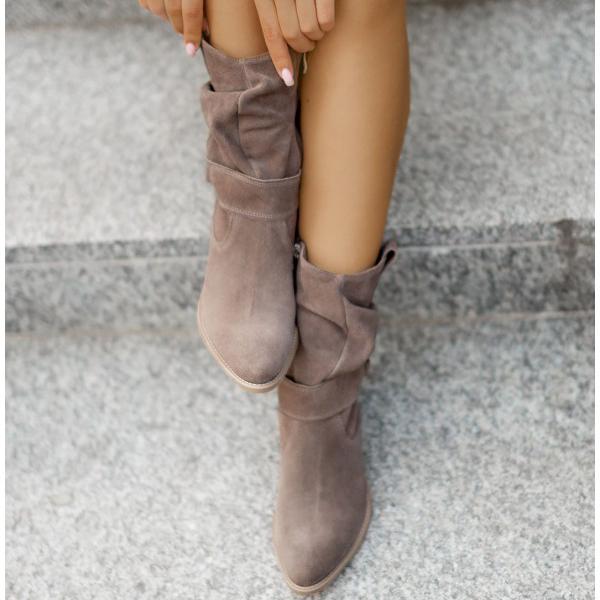 Chloe | Slouch Ankle Boots With Fold-Over Cuff