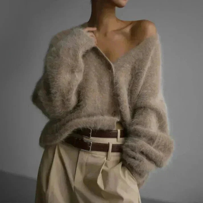 Emily | Cardigan en maille doux et élégant à col en V