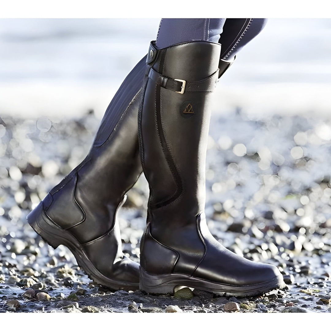 Isabella | Bottes hautes au genou durables et imperméables en cuir