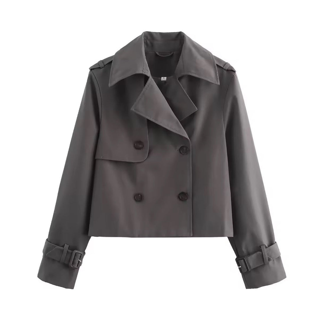 Sophie | Trench-coat croisé court, moderne