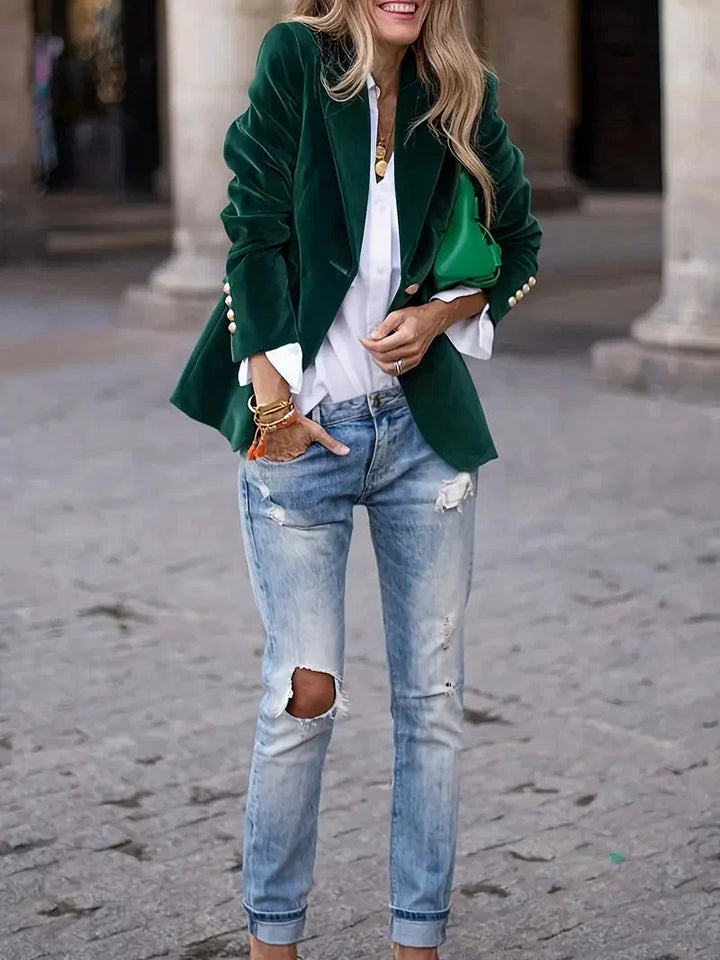 Sophia | Comfortable And Luxurious Women's Velvet Blazer