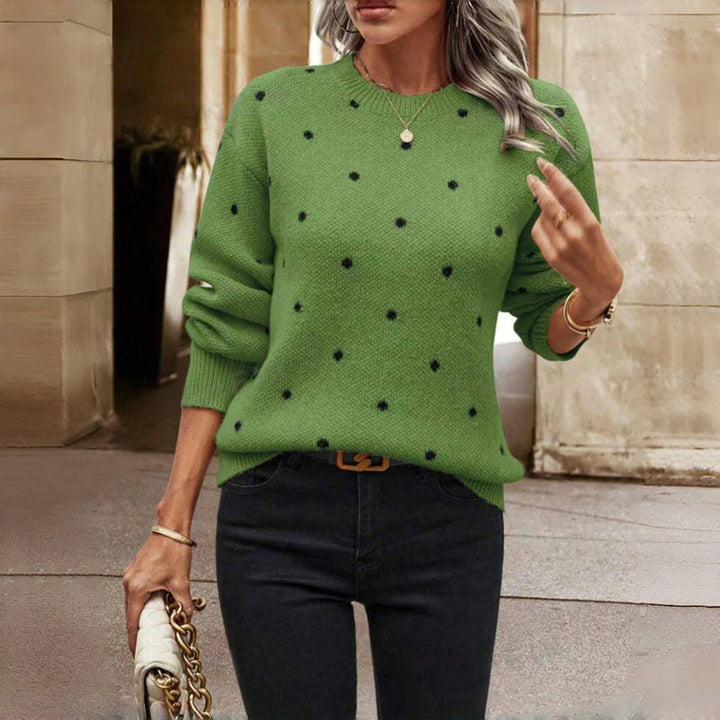 Nova | Elegant And Textured Dotted Knit Sweater