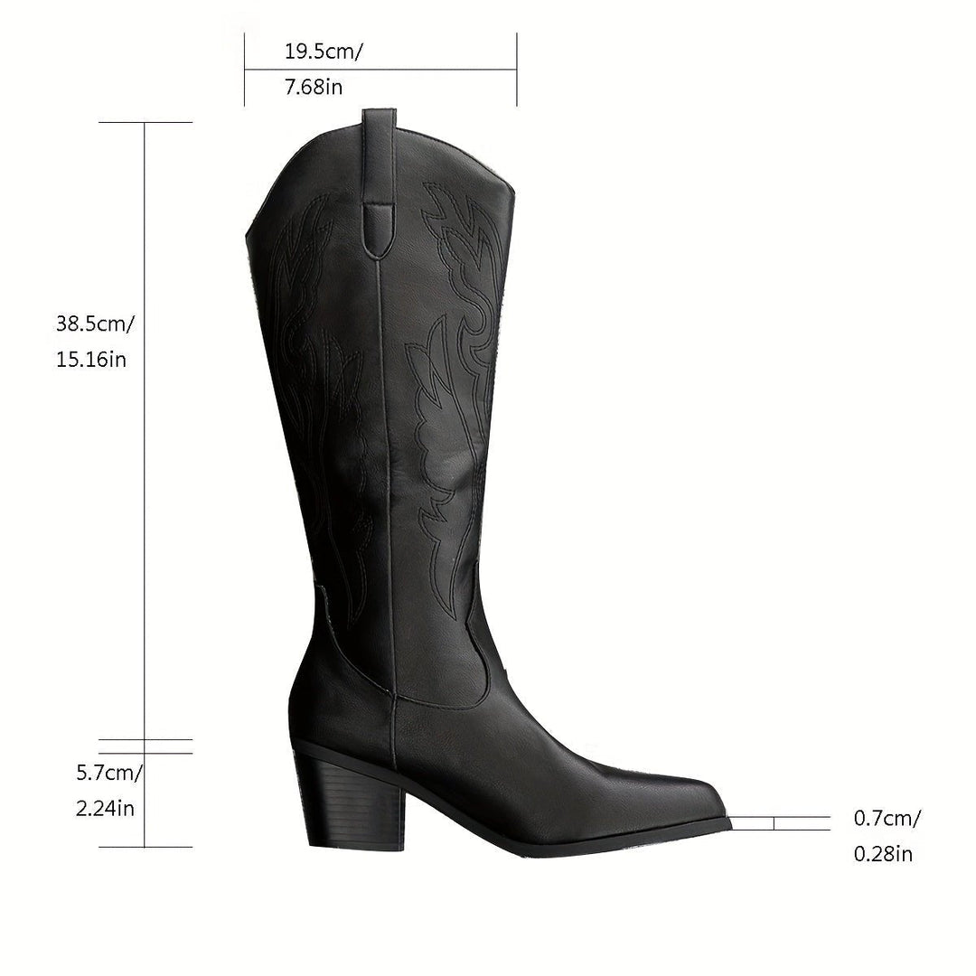 Valentina | Elegant And Embroidered Western Cowboy Boots
