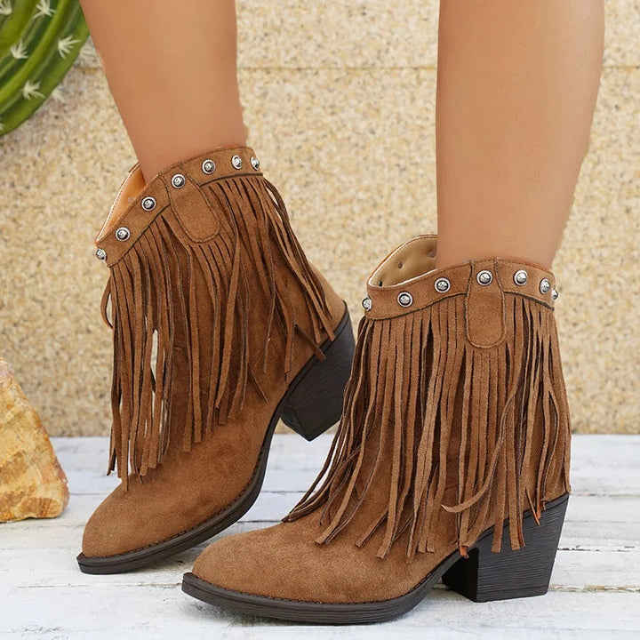 Grace | Bottes de cowboy western chic à franges