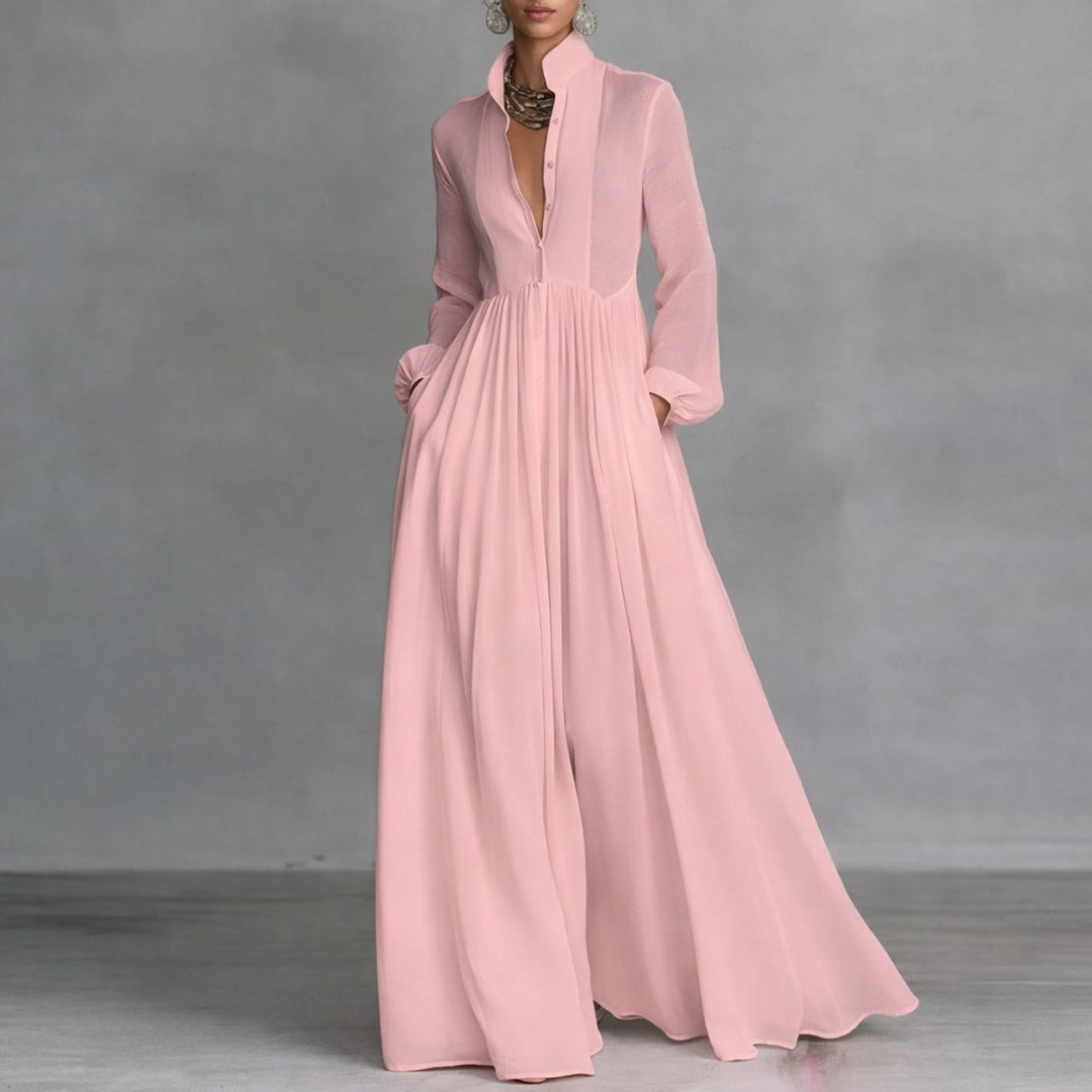 Clara | Versatile and Comfortable Long-Sleeved Maxi Dress
