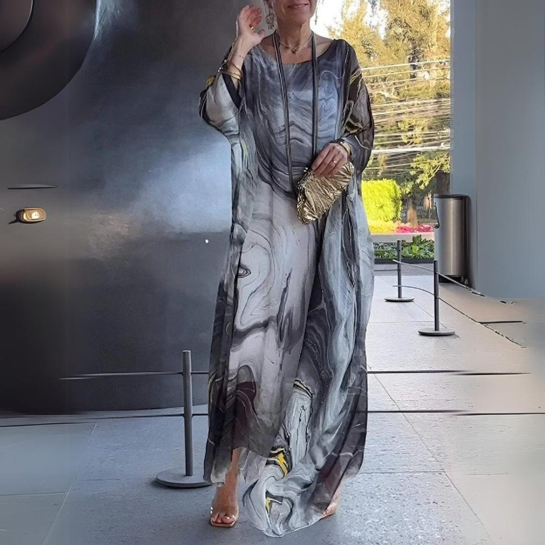 Emily | Elegant And Flowing Long-Sleeved Maxi Dress