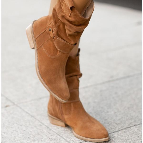 Chloe | Slouch Ankle Boots With Fold-Over Cuff