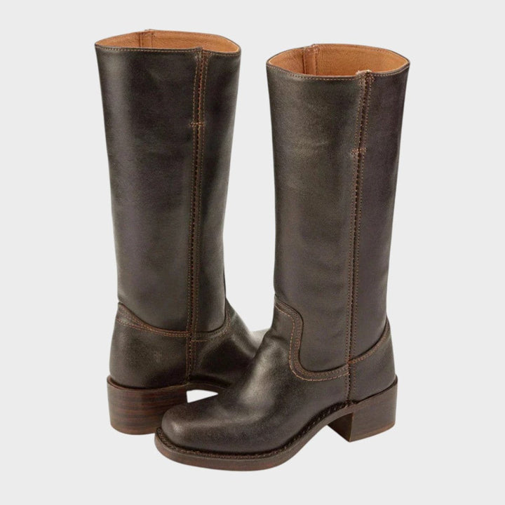Sophia | Classic And Stylish Western Leather Knee High Boots