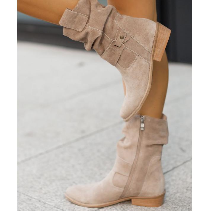 Chloe | Slouch Ankle Boots With Fold-Over Cuff