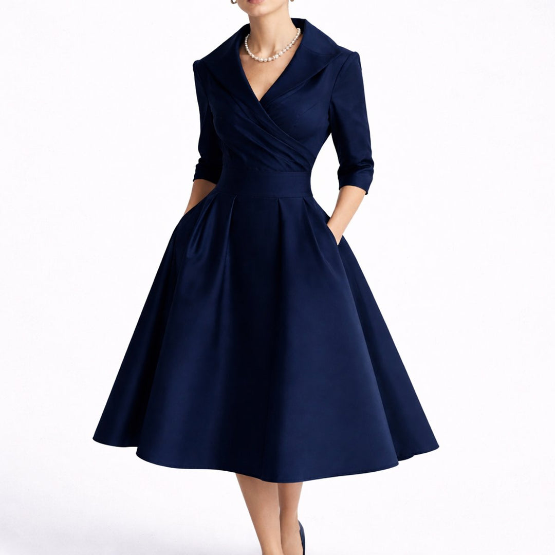 Madison | Elegant And Versatile Fall Wedding A-Line Midi Dress