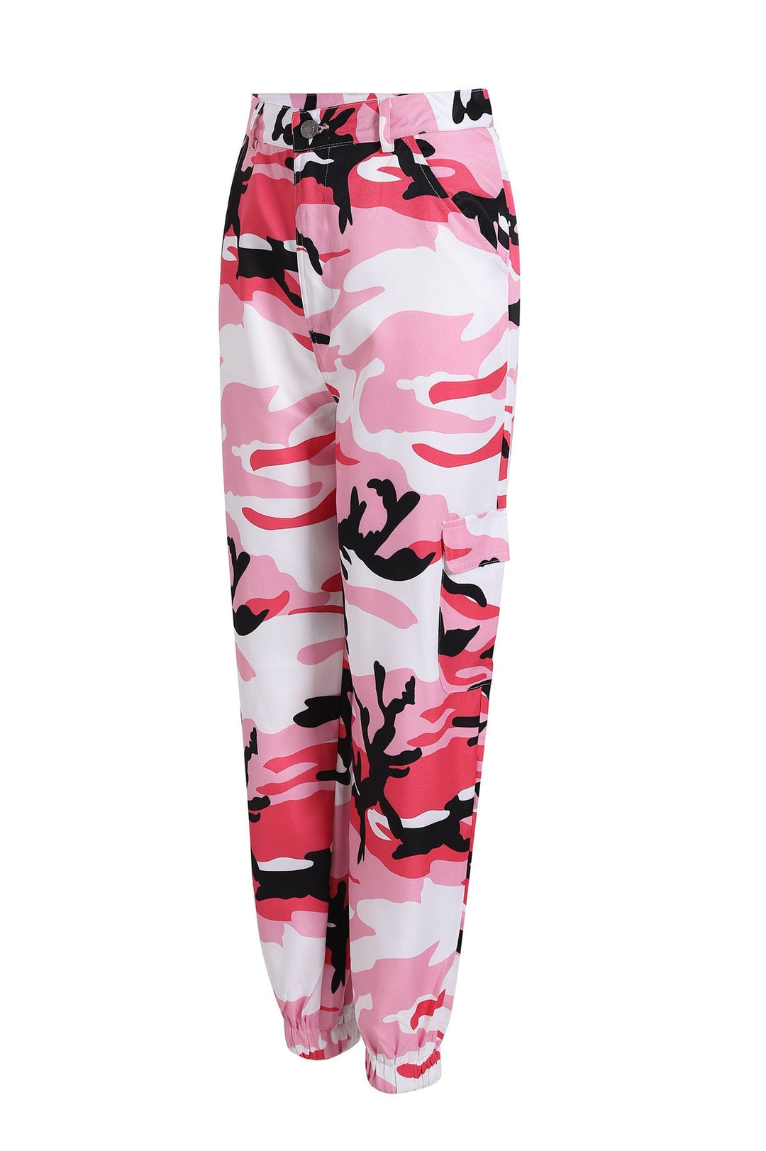 Lydia | Pantalon cargo camouflage audacieux et élégant
