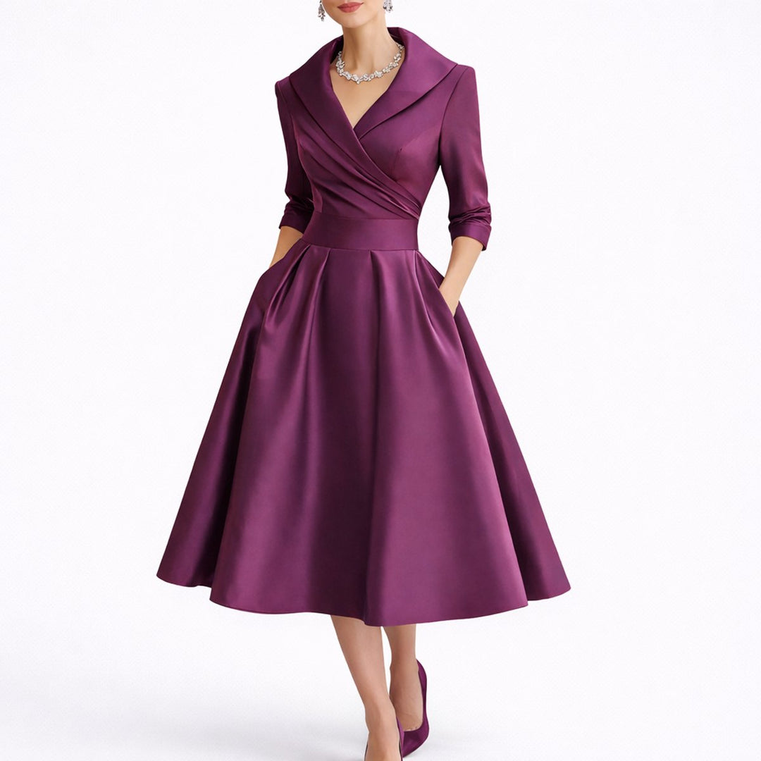 Madison | Elegant And Versatile Fall Wedding A-Line Midi Dress